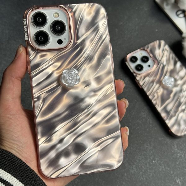 قاب موبایل آیفون موج ساحل رزگلد