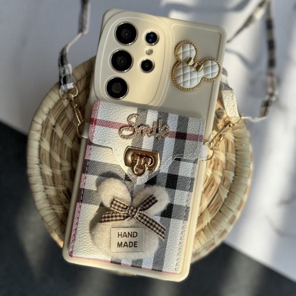 قاب موبایل سامسونگ میکی باربری جاکارتی دار + بندست بلند