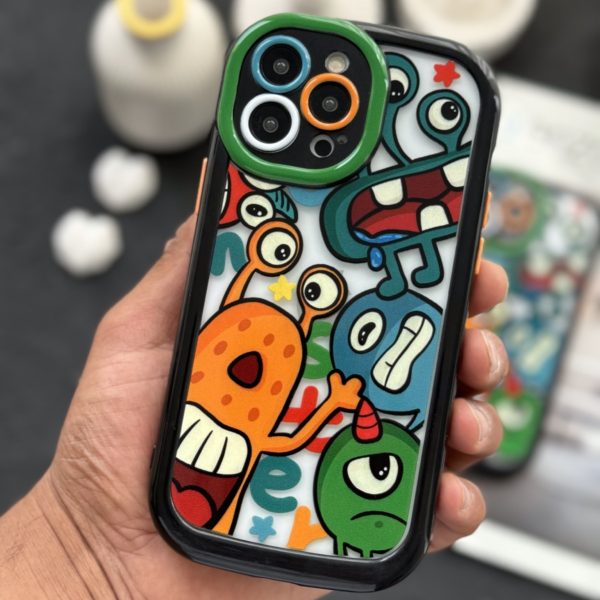 قاب موبایل آیفون هیولا شهر عجیب محافظ لنزدار