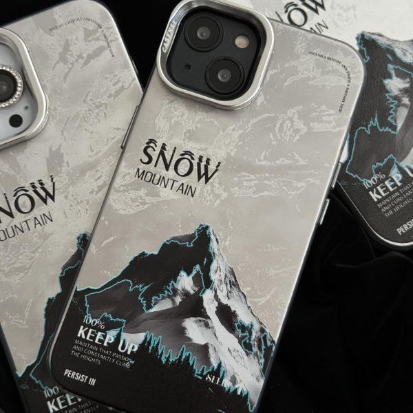 قاب موبایل آیفون نورث فیس ( The North face ) برفی محافظ دوربین استندشو