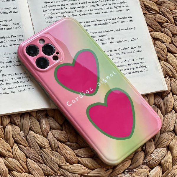 قاب موبایل آیفون قلب سرامیکی محافظ لنزدار ( 1040 )