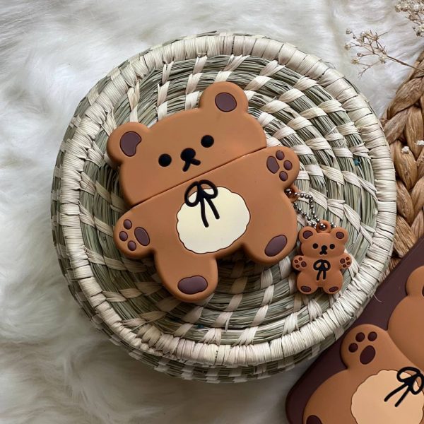 کاور ایرپاد خرس قهوه ای + بندست