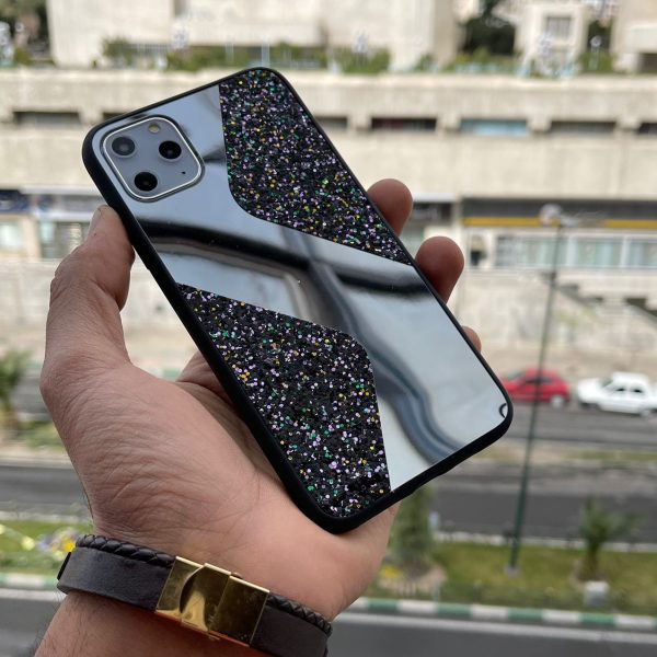 قاب موبایل شیائومی طرح سواروسکی موج دار آینه و نگین