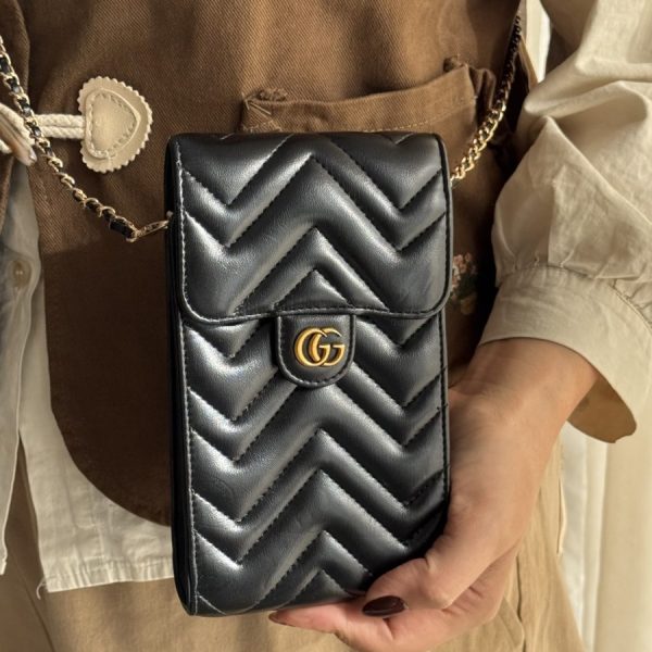 کیف فری سایز یک طرفه گوچی بالشتی + بندزنجیری