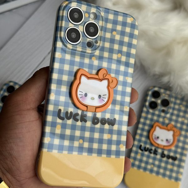 قاب موبایل آیفون گربه کیتی استندشو استریپ