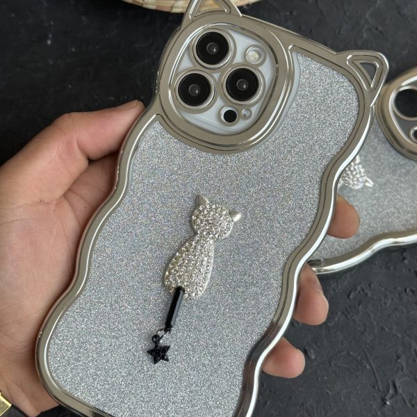 قاب موبایل آیفون گربه شاینی دیاموند