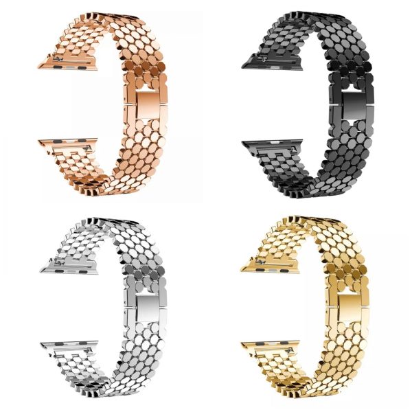 بند اپل واچ متالیک لونه زنبوری