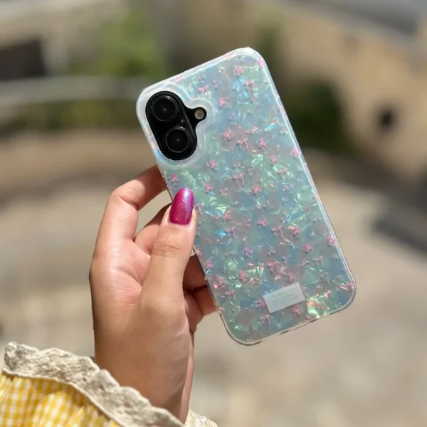 قاب يخي ريبون و گل آيفوني (کدC2058)