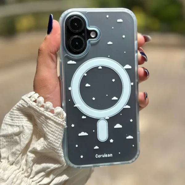 قاب ابر آبی با پاپ سوکت ستاره (کدC2037)