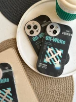 قاب Off-White لنز رینگی مشکی (کدC1321)