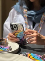 قاب Happy Face colourful با بند (کدC1669) - Image 4