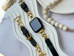 بند اپل واچ کارتیر استیل و چرم سگک دلفینی (کدw5014) - Image 3