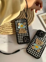 قاب خرس پارچه ای مشکی با بند سیلیکونی (کدC1509) - تصویر 5