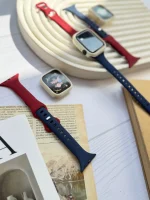بند اپل واچ سیلیکونی با گارد French Style (کدw5029) - تصویر 4