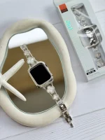 بند اپل واچ ون کلیف استیل + گارد نگینی (کدw5040) - تصویر 2