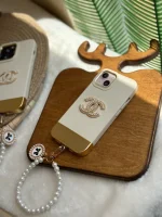 قاب Gold Chanel با آویز مرواریدی (کدC1265) - تصویر 4