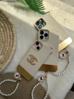 قاب Gold Chanel با آویز مرواریدی (کدC1265) - تصویر 2