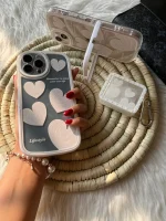 قاب قلب سفید استند دار با کاور ایرپاد (کد c1044) - تصویر 2