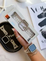 بند اپل واچ Shell Diamond همراه با گارد نگین دار (کدw5039) - تصویر 2