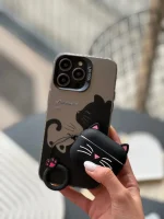 قاب Twin Cat آیفون ، سامسونگ ، شیائومی (کدC1621) - تصویر 3