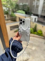 قاب پاپیون نقره ای با بند ژلاتینی (کدC2003) - تصویر 5