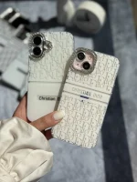 قاب White Christian Dior دور لنز نگین آیفون (کدC2076) - تصویر 4