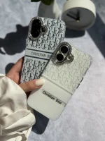قاب White Christian Dior دور لنز نگین آیفون (کدC2076) - تصویر 2