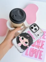 قاب موبایل سفارشی شفاف | Sweet Curly - Image 3