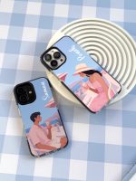قاب موبایل سفارشی شفاف | Pink couple - Image 4