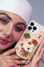 قاب موبایل آیفون کندل کریسمس سگ پاپی + پاپسوکت متحرک - Image 5