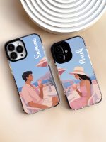 قاب موبایل سفارشی شفاف | Pink couple