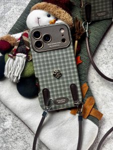 قاب موبایل آیفون چهارخونه سبز این نیز بگذرد + بندست - تصویر 5